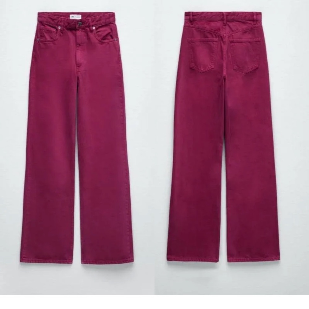 Zara NWT full Length Pink Jeans SIZE 8